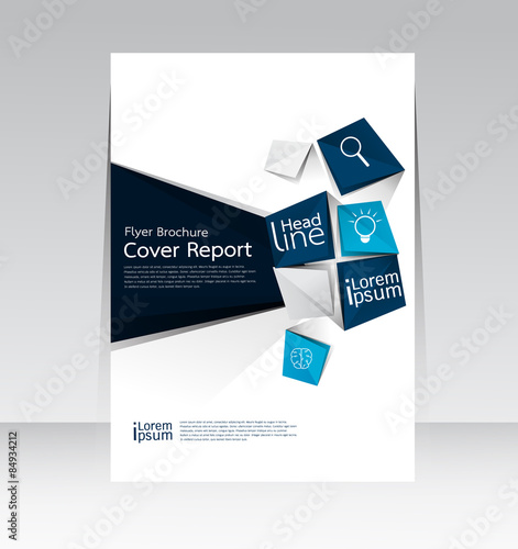 Cover Report abstract design background in A4 size