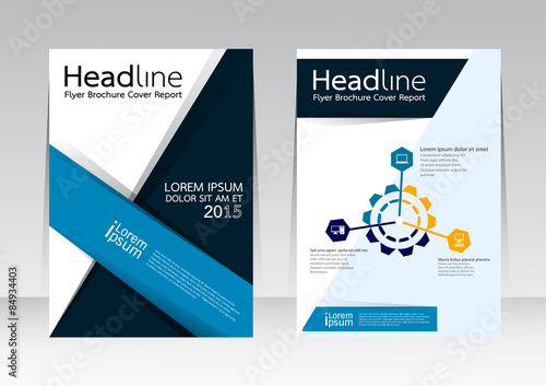 Abstract design vector template for brochure flyer in A4 size