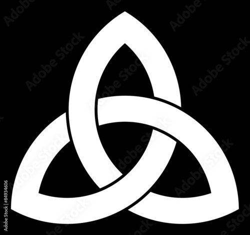 3 point Celtic Triquetra (Trinity) knot for your logo, design or project (vector illustration)