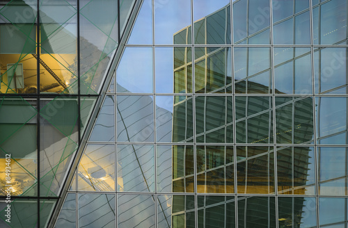 Detail of a modern business skyscrapers. Detail of contemporary architecture