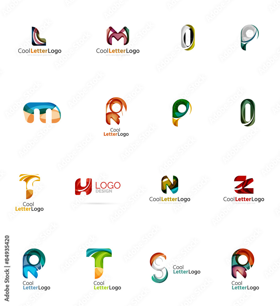 Set of universal company logo ideas, business icon collection Set of universal company logo ideas, business icon collection