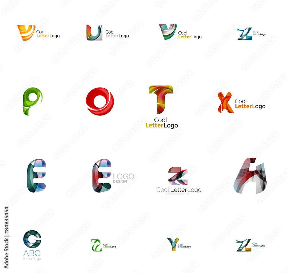 Set of universal company logo ideas, business icon collection Set of universal company logo ideas, business icon collection