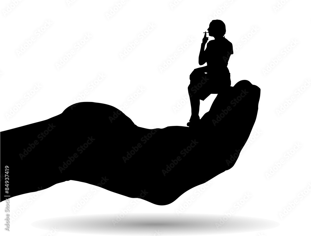 Vector silhouette of a woman. Vector silhouette of a woman.