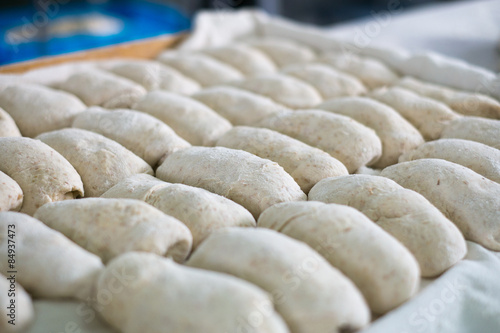 Multigrain Bread Roll Dough on a Tray