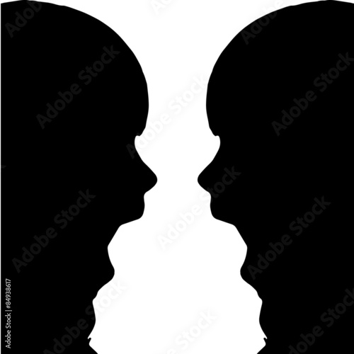 Vector silhouette profile.