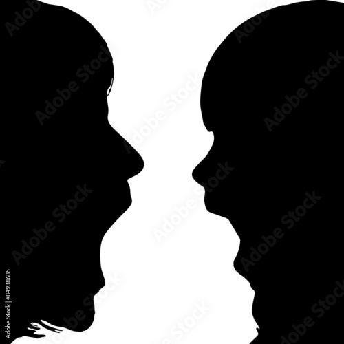 Vector silhouette profile.