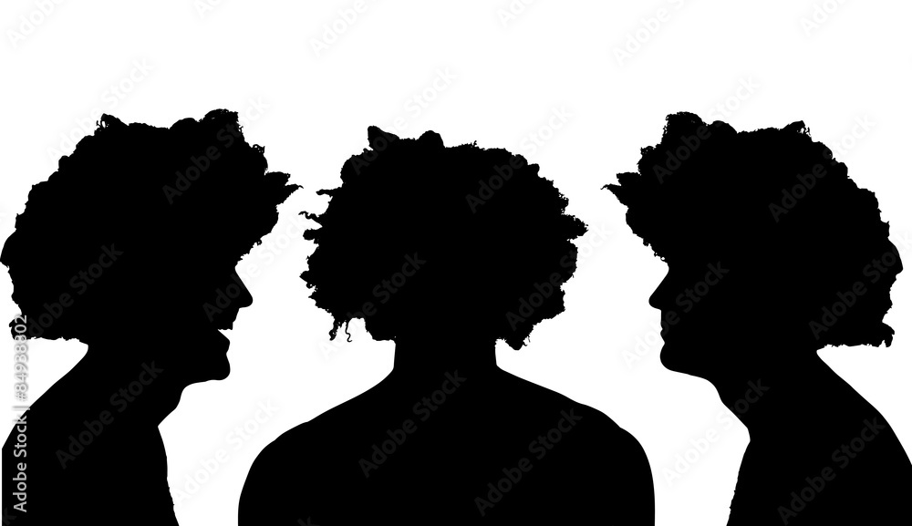 Vector silhouette profile. Vector silhouette profile.