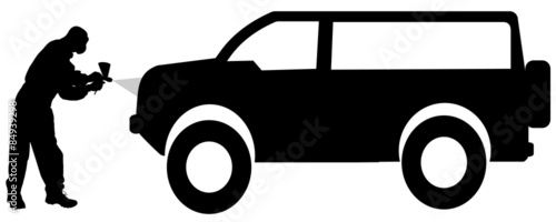 Vector silhouette.