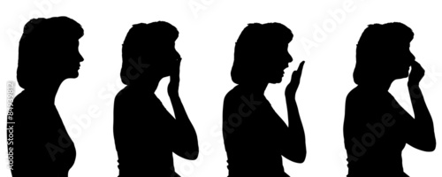 Vector silhouette of a woman.