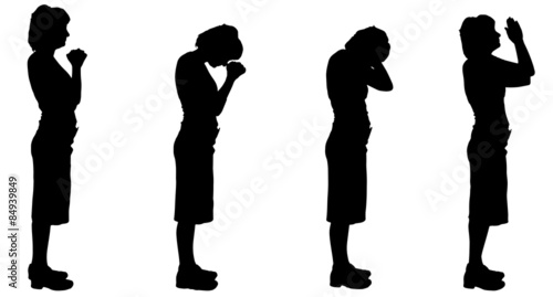 Vector silhouette of a woman.