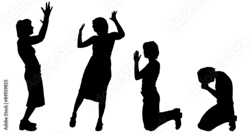 Vector silhouette of a woman.