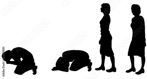 Vector silhouette of a woman.