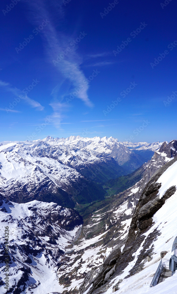 Obraz premium scene of snow mountains valley Titlis