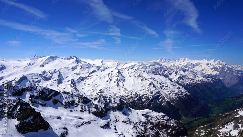 viewpoints of Titlis snow mountains