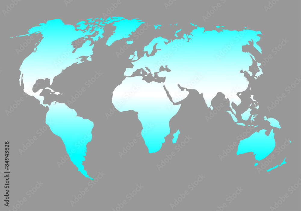 World map blue