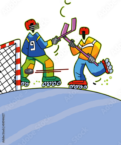 Photography personnage fun, hockey, roller