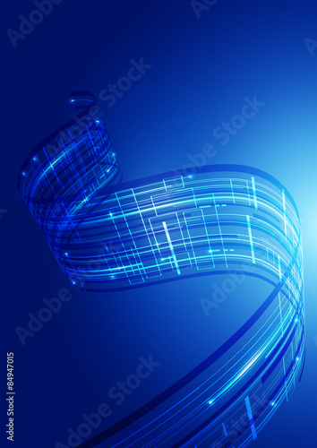 Abstract Technology Blue Background