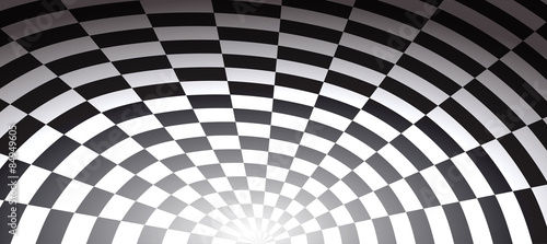 chess tunnel checkered abstract background of hole