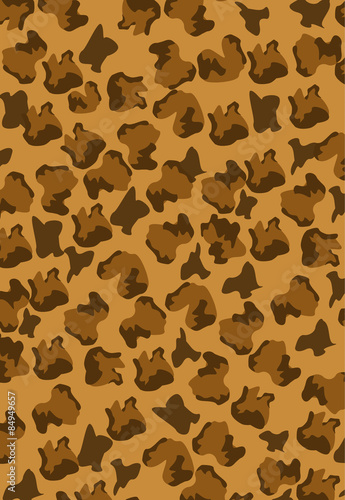 leopard pattern brown vector background editable ilustration