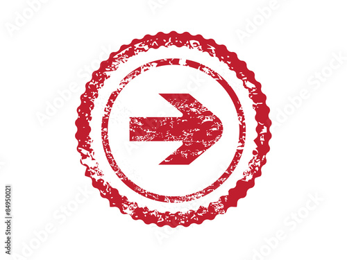 arrow icon on a circular button vector element grunge