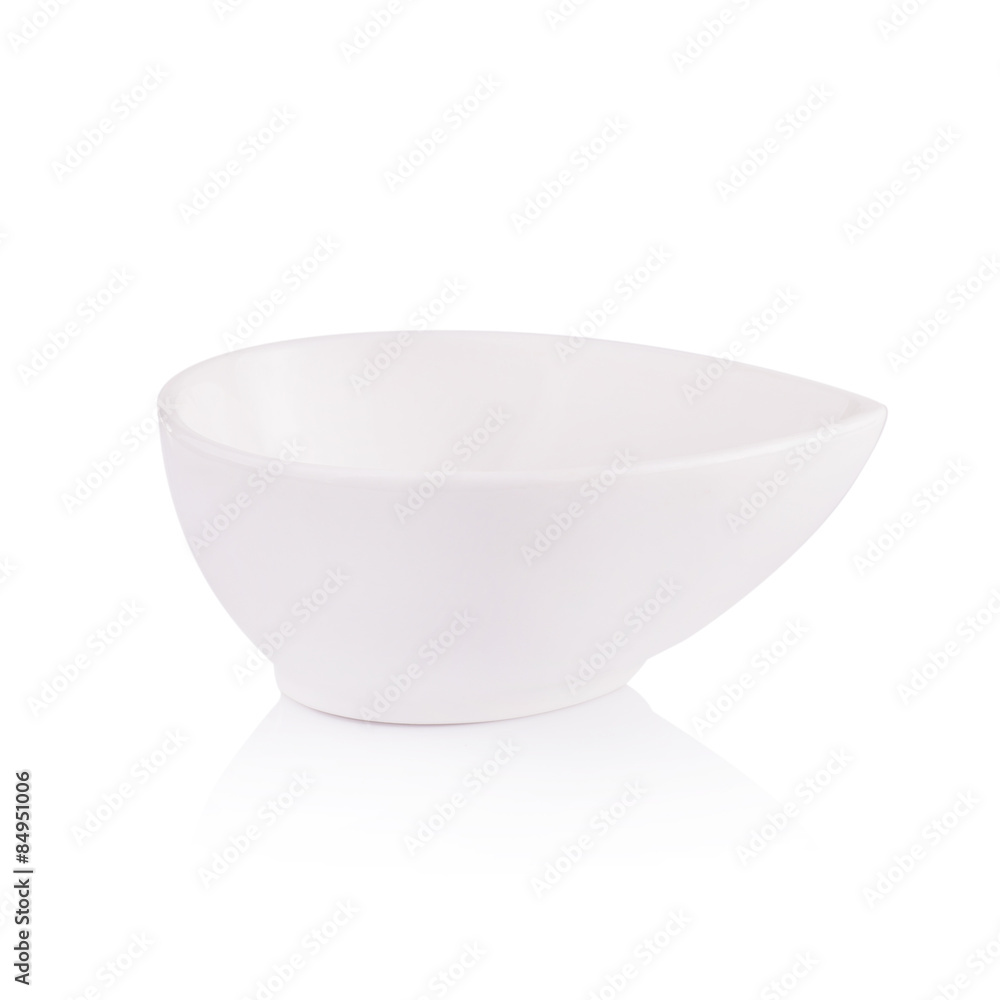 White ceramic bowl on white background White ceramic bowl on white background