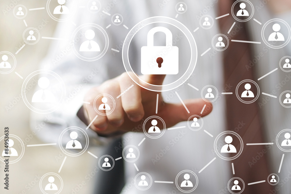 Button lock security business online icon web sign Button lock security business online icon web sign