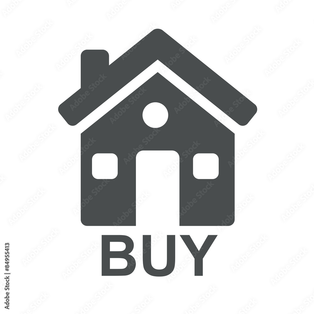 Icono casa y texto BUY gris Icono casa y texto BUY gris
