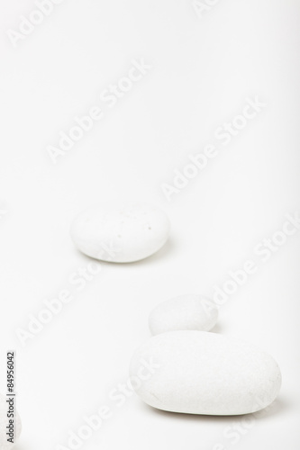 natural white pebbles