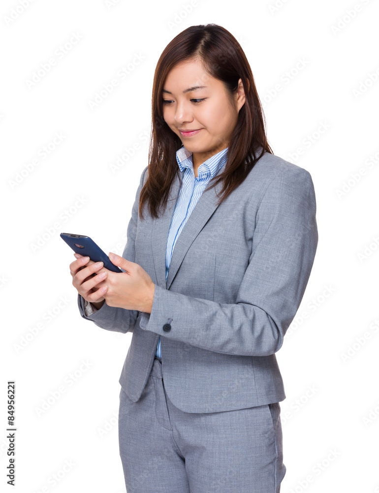 Asian businesswoman use of mobile phone Asian businesswoman use of mobile phone