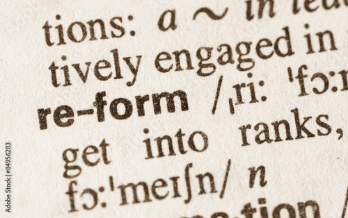 Dictionary definition of word reform
