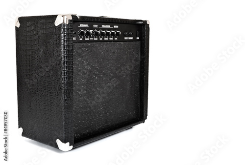 black guitar amplifier photo