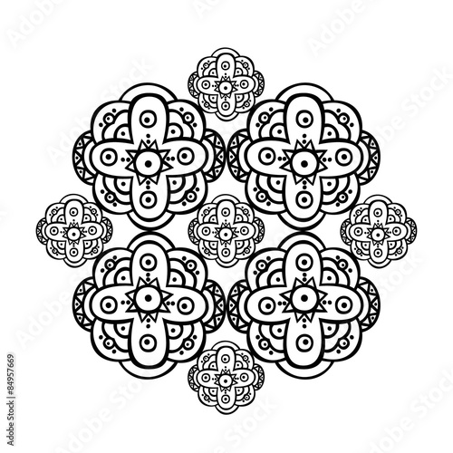 Mandala. Ethnic round ornament. Vector art