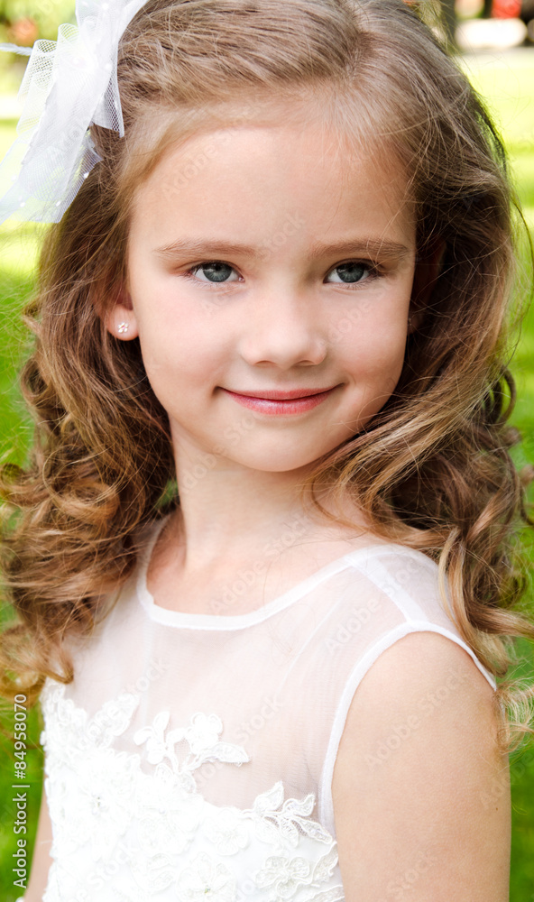 Adorable smiling little girl in princess dress Adorable smiling little girl in princess dress