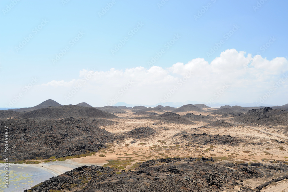 Saladar del Faro sur l'îlot de Lobos à Fuerteventura