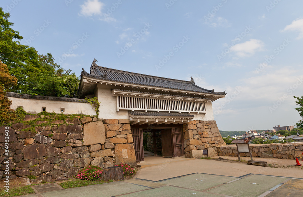 Akazunomon Gate of Okayama Castle, Japan. National Historic Site Akazunomon Gate of Okayama Castle, Japan. National Historic Site