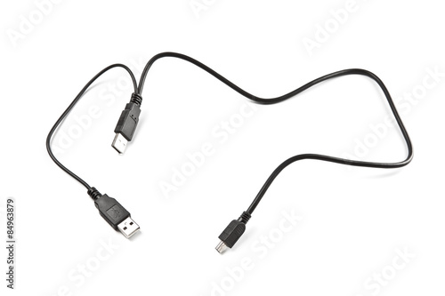 two usb and mini-usb cable