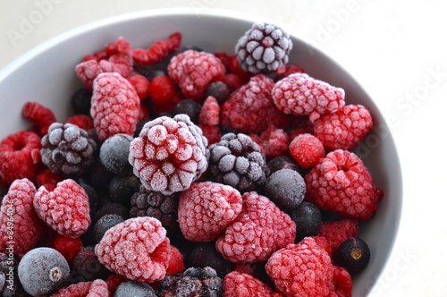 Frozen Mixed Berries in a Bowl