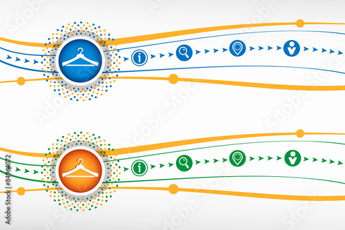 Hanger icon on background for banner, web, site, design, adverti