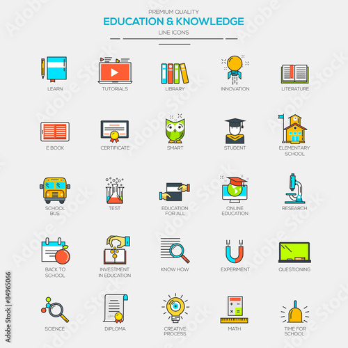 Flat Line Modern Color icons