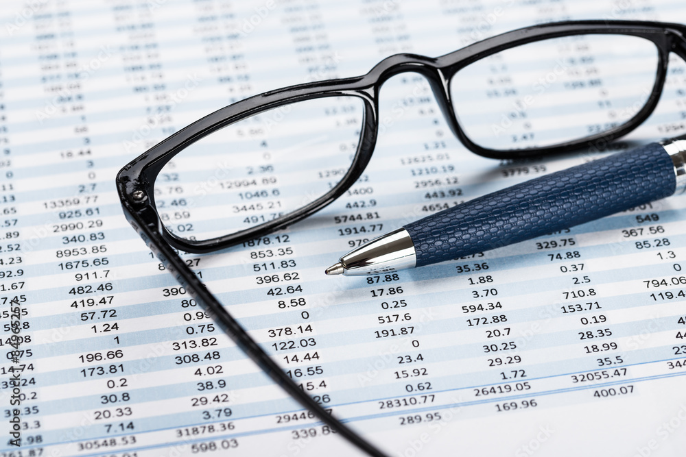 View Of Data Sheet From Eyeglasses View Of Data Sheet From Eyeglasses