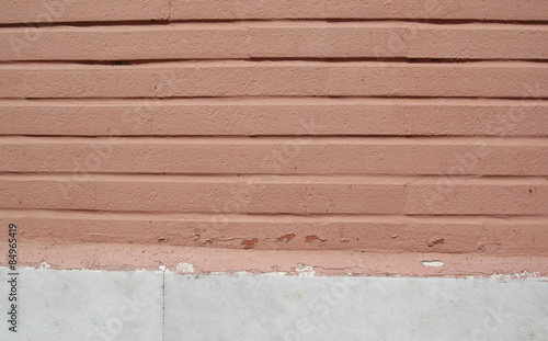 Papier peint Old empty brick wall background, plaster falling off