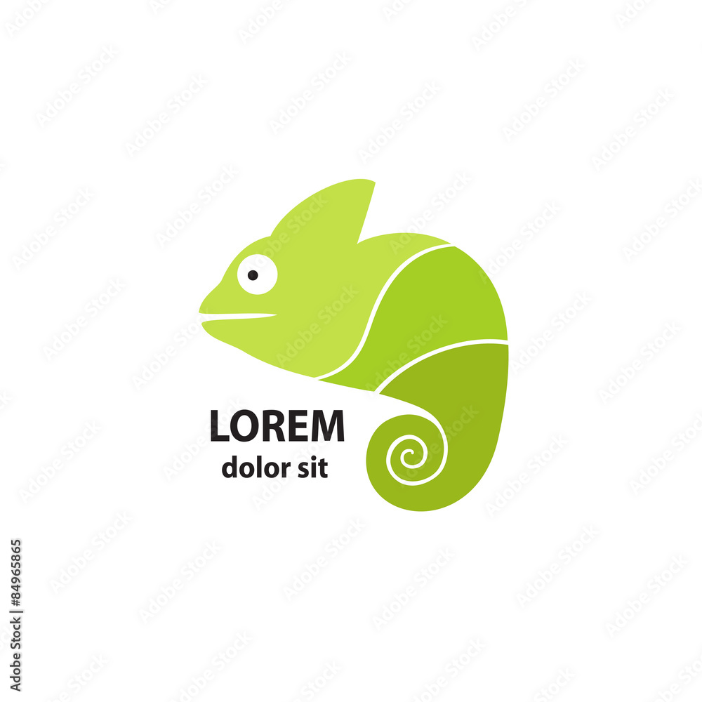 Stylized chameleon on a light background Stylized chameleon on a light background