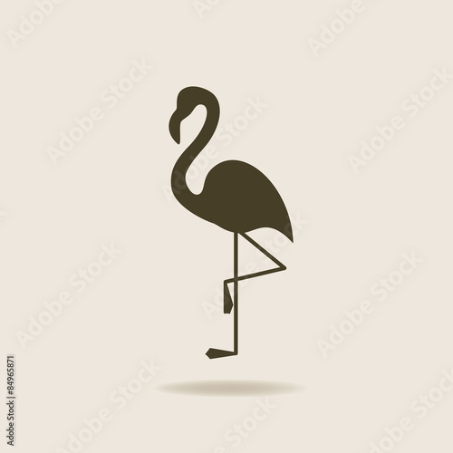Stylized silhouette of a Flamingo 