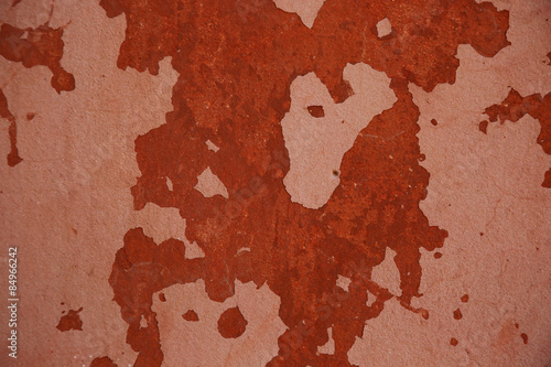 Texture of Red wall texture with cracks © sociopat_empat