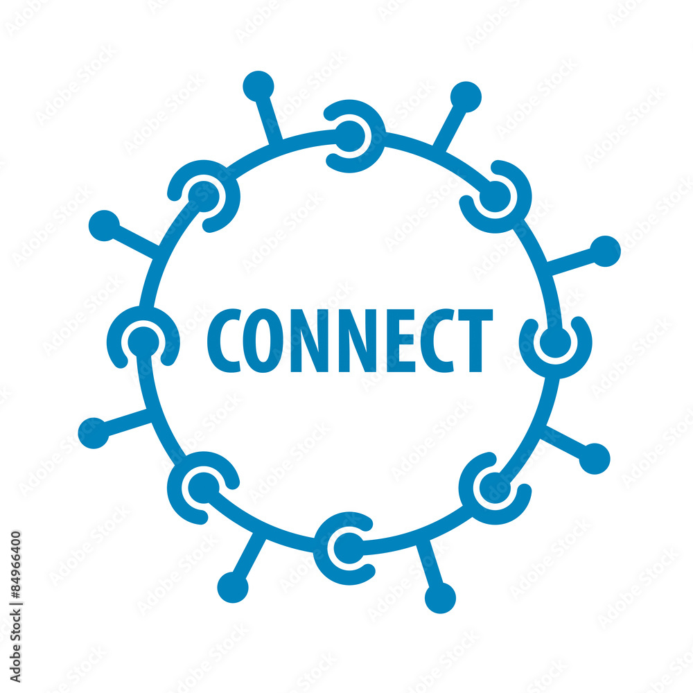 Fototapeta premium vector logo round chip network