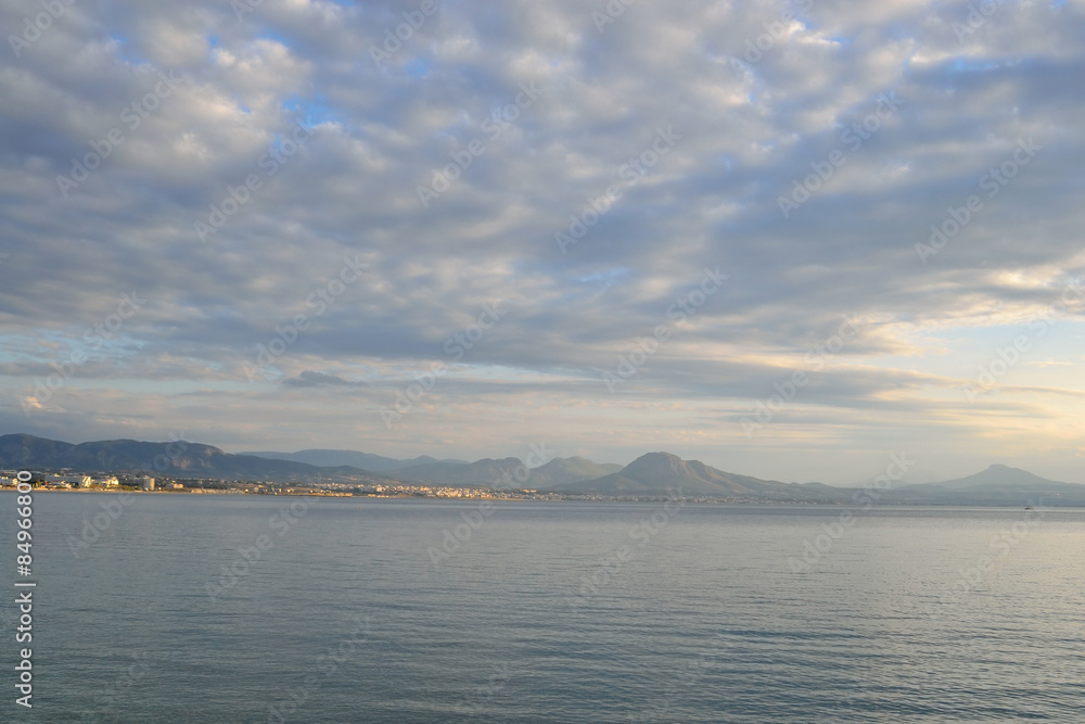 Ionian sea in a cloudy day.