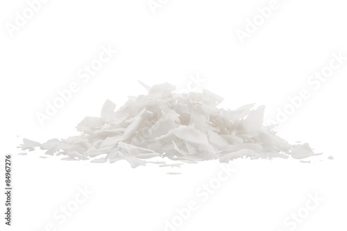 Coconut's chips, isolated on white background