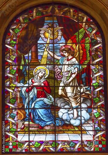 Annunciation Mary Stained Glass San Francisco el Grande Madrid