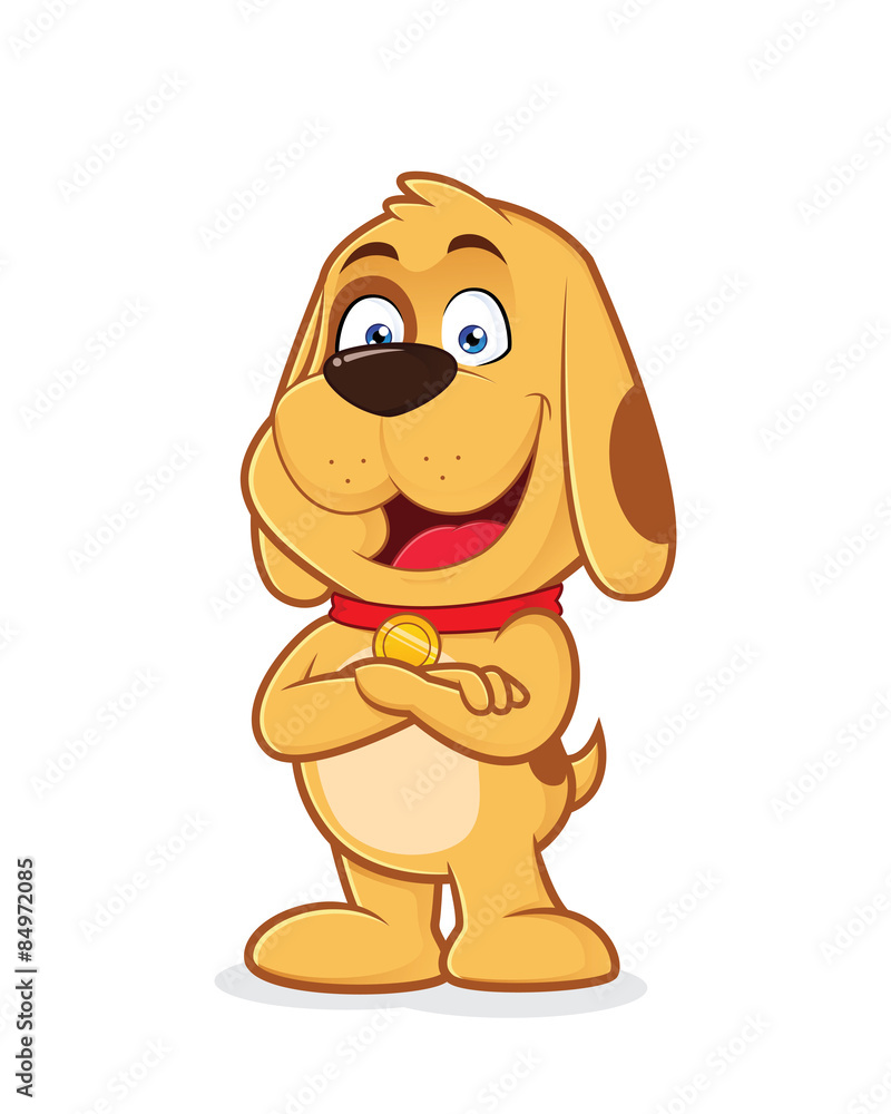 Dog with folded hands Dog with folded hands