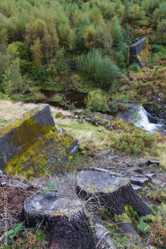 Nant-y-Gro Dam, blown up during war for testing of dambusters bo photo